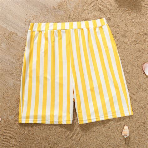 Family Matching Swimwear Striped Print One Piece Family Bathing Suit ...