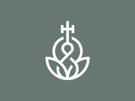 Elegant Yoga Key Flower Logo - Branition