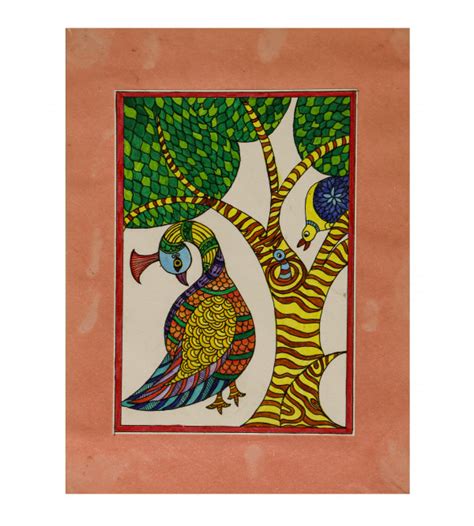 Krishna Madhubani Art Painting For Home Wall Art Decor ( Without Frame )