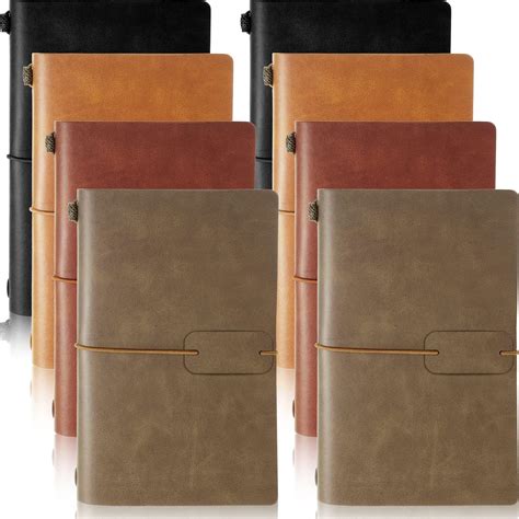 Amazon.com : Sabary 8 Pack Vintage Travel Notebooks PU Leather Lined ...