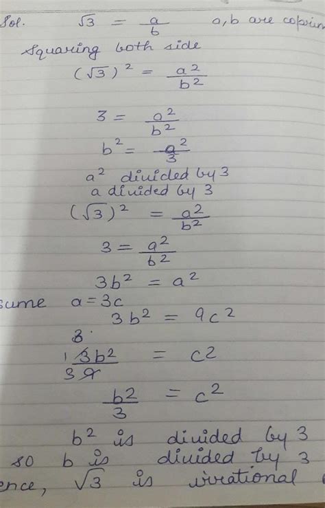 Prove that Root 3 is irrational.? - EduRev Class 10 Question