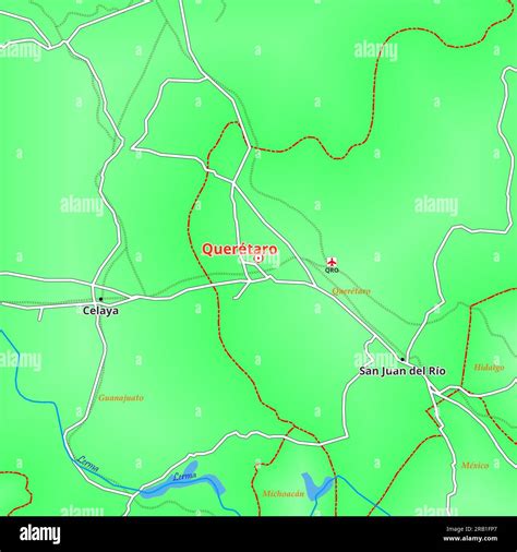 Queretaro Map Queretaro Mexico City Map in Retro | Mexico city map ...
