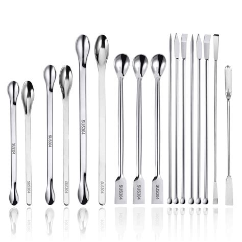 WERTYCITY 17 Pack Lab Spatula - Micro Lab Spoon/Scoop with Nickel ...