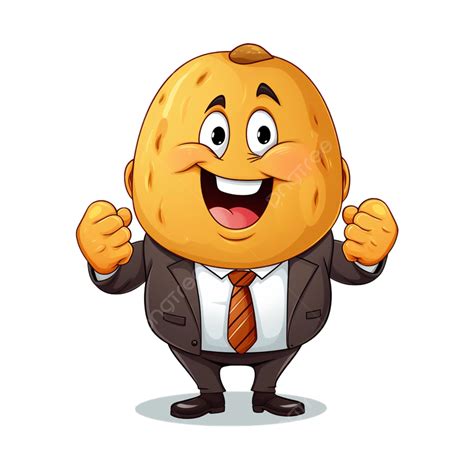 A Funny And Charming Potato Clip Art Character With Transparent ...