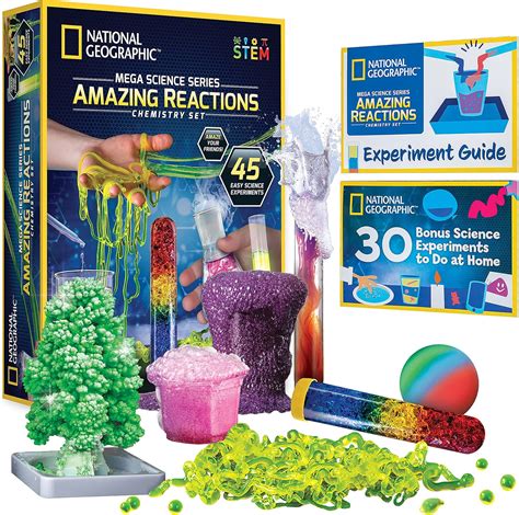 Amazon.com: NATIONAL GEOGRAPHIC Amazing Chemistry Set - Chemistry Kit ...