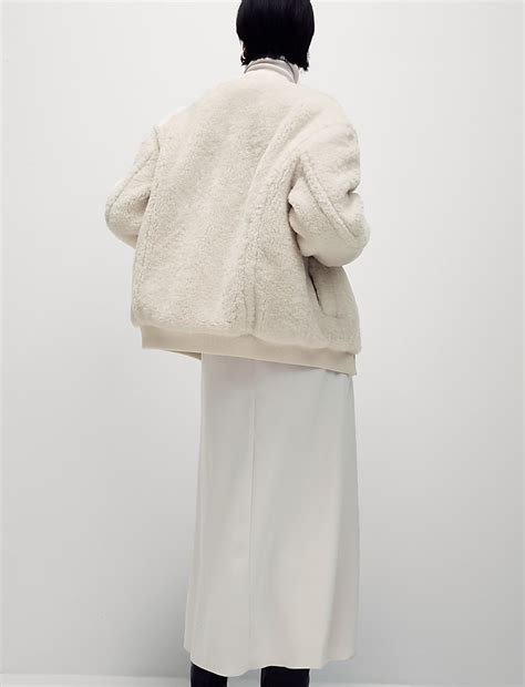 Buy Faux Fur Bomber Jacket at Marks & Spencer