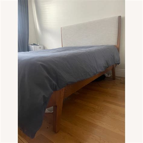 West Elm Modern Bed Upholstered Headboard - Full - AptDeco