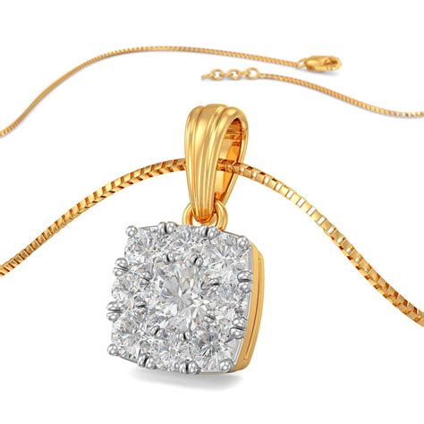 Joyalukkas 18k (750) Yellow Gold and Diamond Pendant for Girls : Amazon ...