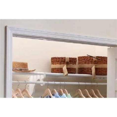 Buy Expandable DIY Closet Shelf & Rod 28 in - 48 in W, White,Mounts to ...