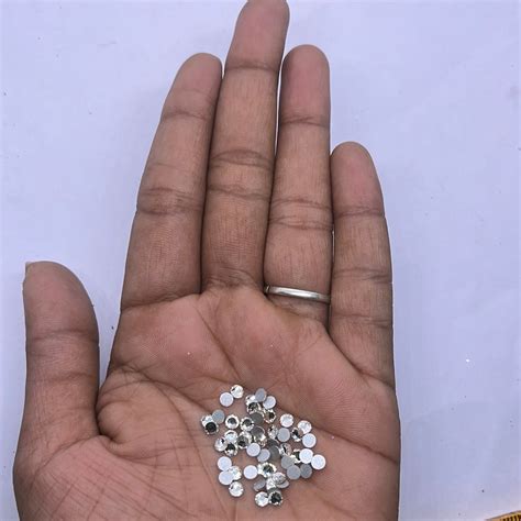 5x3 Red Gobi Tanjore Painting Jaipur Kundan stones-100 stones in a pack ...