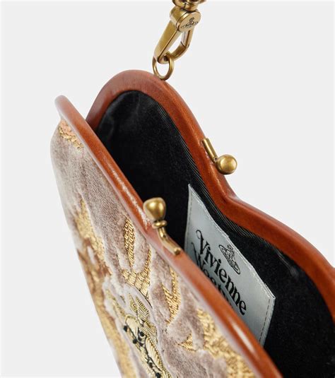Vivienne Westwood Bella Heart Frame velvet tote bag Vivienne Westwood