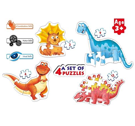 Shop Frank Dinosaurs Shaped First Puzzle for Kids age 3Y+ | Hamleys India