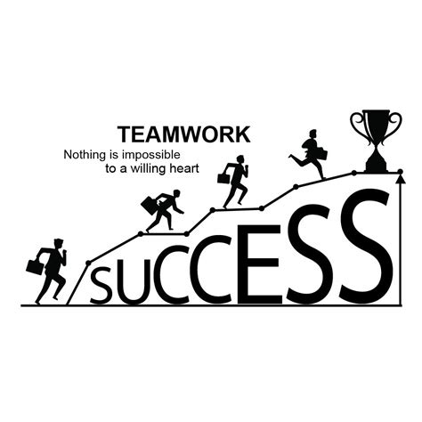 Wall Kriti Vinyl Wall Sticker | Teamwork Success | for Bedroom, Living ...