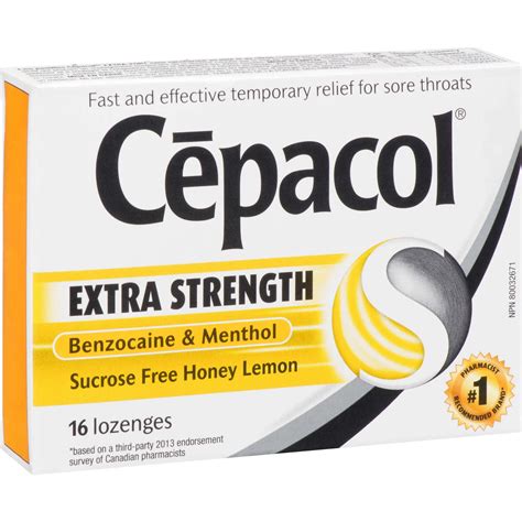 Cepacol Extra Strength Honey Lemon Lozenges, Sore Throat Relief ...