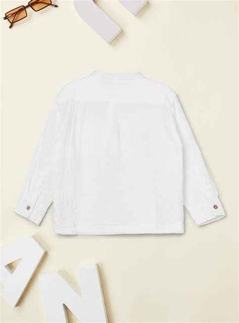 Buy Boys Textured Oversized Shirt Online at just Rs. 499.0 ...