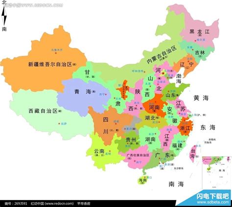 带省份的中国地图_素材公社_tooopen.com