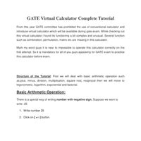 Salient Features of GATE 2026 Virtual Calculator - GATE Computer ...