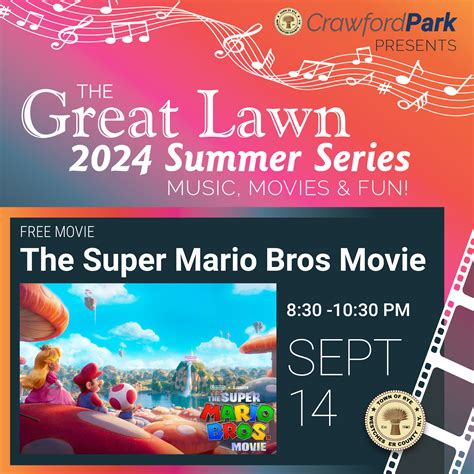 Crawford Park 2024 Movie Night Presents - The Super Mario Bros Movie - Crawford Park - Town of ...
