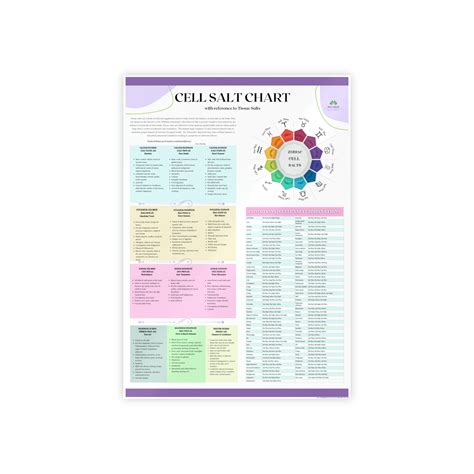 Cell Salt Tissue Salt Chart Poster - Etsy