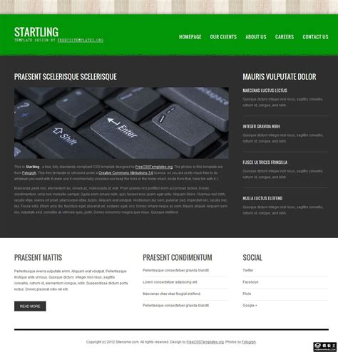 灰绿IT企业网页模板免费下载html - 模板王
