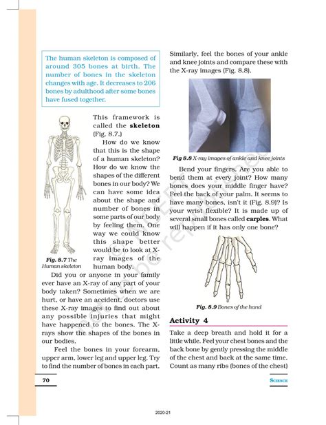 Body Movements - NCERT Book of Class 6 Science