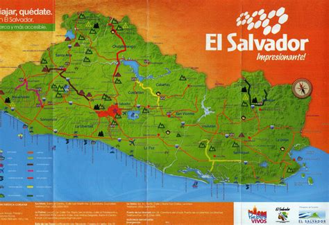 Large detailed tourist map of El Salvador | El Salvador | North America ...
