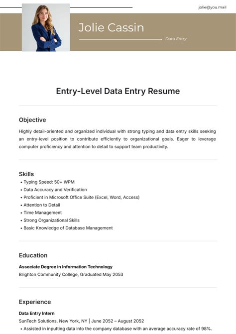 Image result for Sample Resume for Data Entry