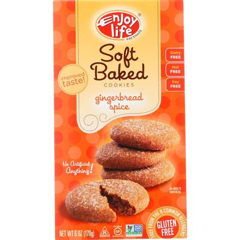 Enjoy Life Cookie - Soft Baked - Gingerbread Spice - Gluten Free - 6 Oz ...
