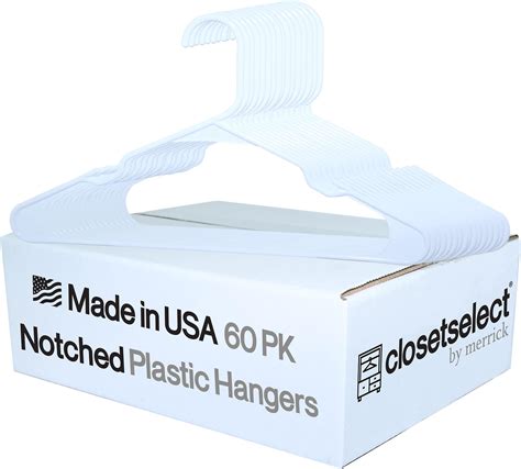 Amazon.com: Super Heavy Duty Plastic Hangers, Made in USA, White Super ...