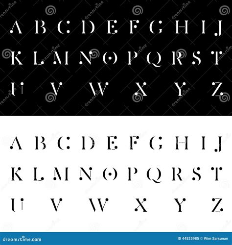 Modern Alphabetic Fonts Vector Illustration Stock Vector - Illustration of dimensional, artistic ...
