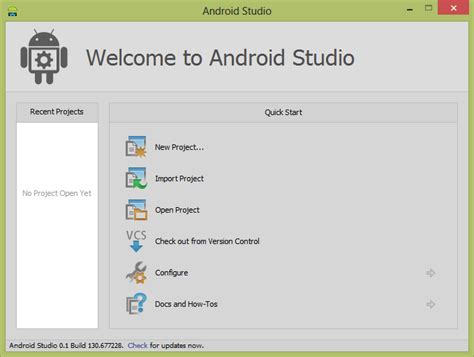 Image result for Start Learning Android Studio Windows 1.0
