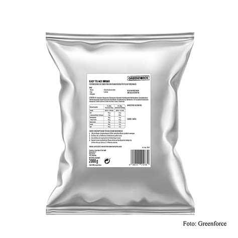 Greenforce Fertigmix für vegane Burger Patties, aus Erbsenprotein, 2 kg ...