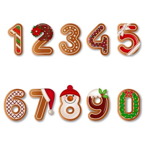 Set of christmas gingerbread cookies. collection of isolated ...