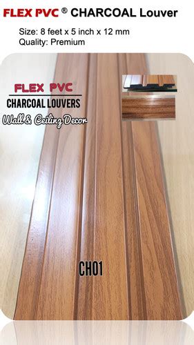 Charcoal Louver/Rafter - CH01, Premium | FLEX PVC
