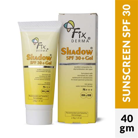 Buy Fixderma Shadow SPF 30+ Gel - (40g) Online at Best Price in India ...