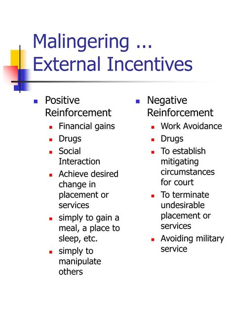 PPT - Malingering VS Factitious Disorders PowerPoint Presentation, free ...