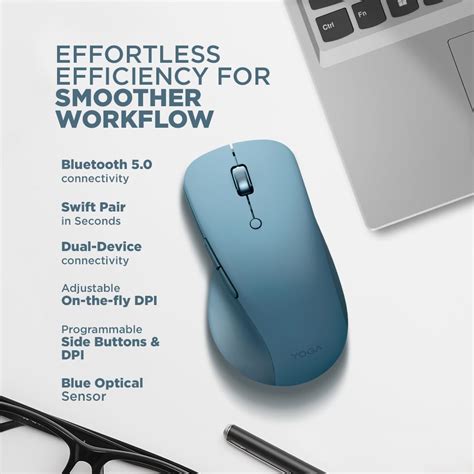 Lenovo Yoga Pro Mouse | Custom-programmable Buttons, Dual Device ...