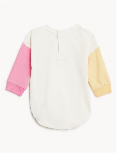 Buy Cotton Rich Smiles All Day Slogan Bodysuit at Marks & Spencer