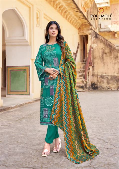 Roli Moli Naqush Pashmina Dress Material Collection