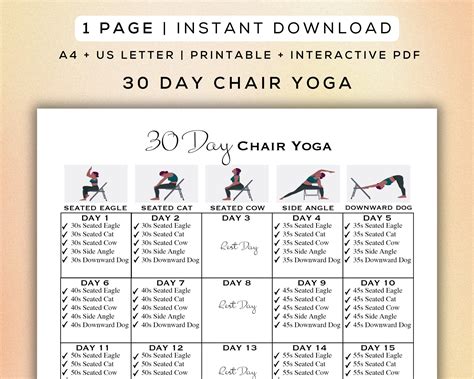Printable Chart For Chair Yoga - Free Printable Templates Hub