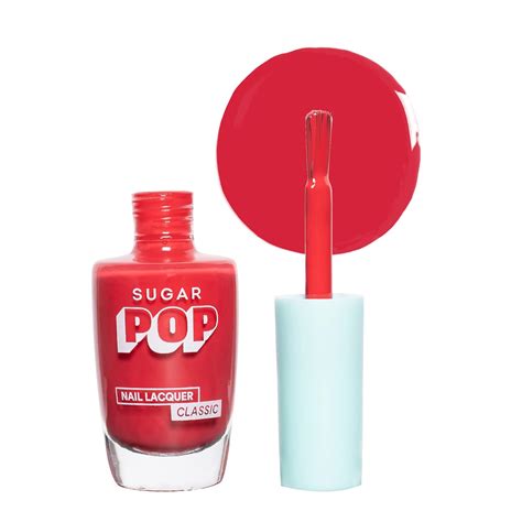 Buy SUGAR POP Nail Lacquer - 13 Red Alert (Cherry Red) – 10 ml - Dries ...