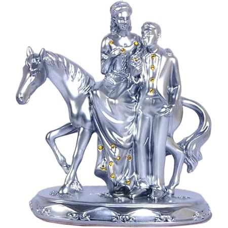 Buy DUL DUL ? Silver Finish Lovely Romantic Couple Showpiece,Love ...