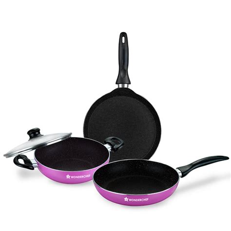Buy Athena Aluminium Non-Stick Cookware Set of 4 Online At Best Price ...