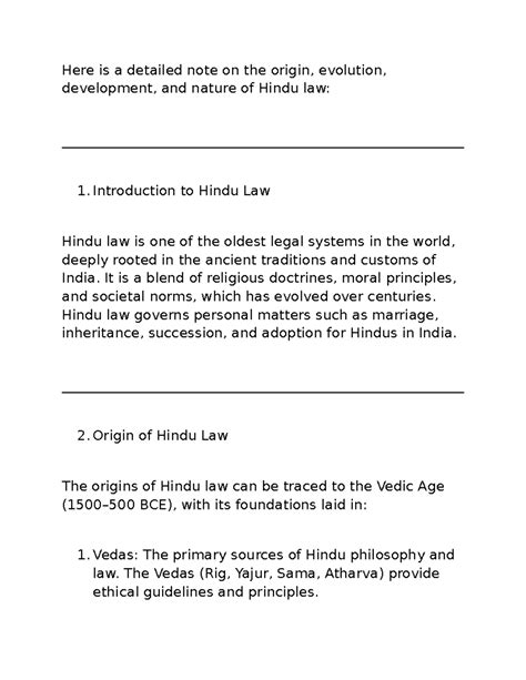 Nature and Evolution of Hindu Law: Historical Perspectives and Changes ...