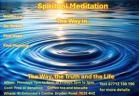 Spiritual Meditations, St Columba's Church, Dryden Rd. Hartlepool TE25 ...