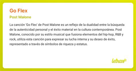 Significado de la canción GO FLEX (Post Malone) - LETRAS.COM