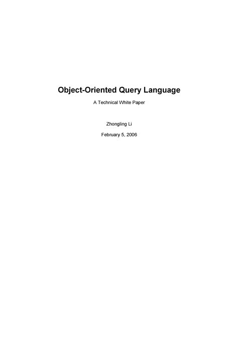 OQL - Gdstkmu - - Studocu