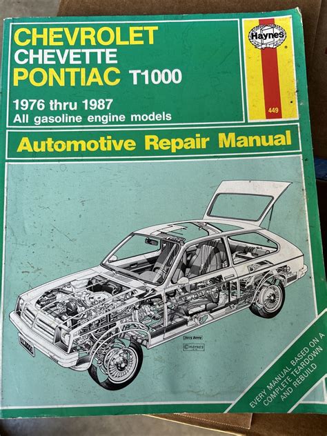 Haynes Automotive Repair Manual Chevrolet Chevette Pontiac T1000 1976-1987 | eBay