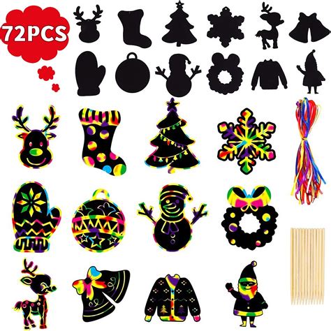 Buy Kabuer Christmas Scratch Craft Arts and Crafts for Kids Christmas ...