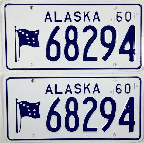 1960 Alaska License Plates | Brandywine General Store